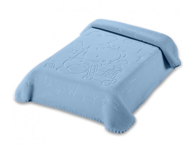 521 STER blue-640x480 Κουβέρτα βελουτέ κούνιας Belpla Ster, 521 BLUE - Image 1