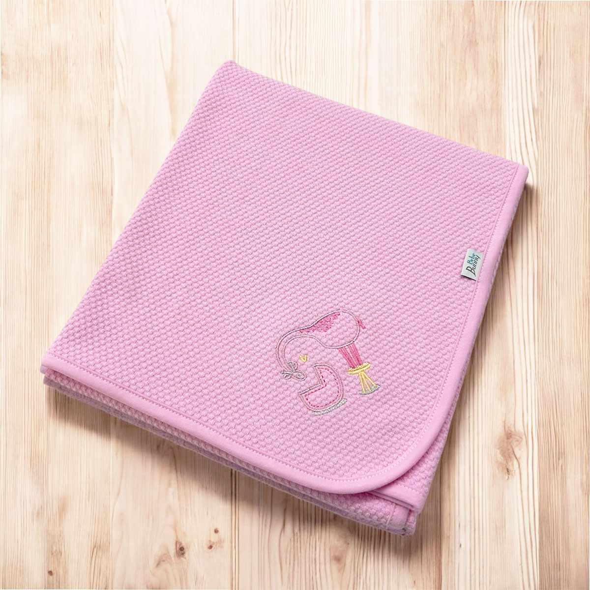 Πάνα/Κουβερτάκι ζακάρ (80x90), Giraffe, ροζ