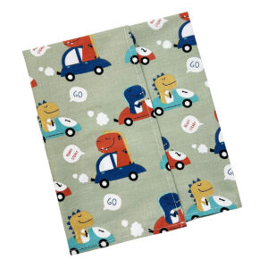 Πάνα χασέ εμπριμέ (80x80), Dino, πράσινο