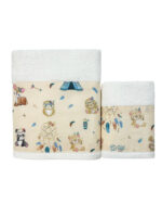 βρεφικη πετσετα σετ 2τμχ bunnybebe