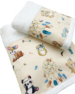 βρεφικη πετσετα σετ 2τμχ bunnybebe