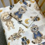 Σεντόνια κούνιας σετ 3τμχ με λάστιχο, Αρκούδος - Image 3