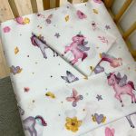 Σεντόνια κούνιας σετ 3τμχ με λάστιχο, Μονόκερος - Image 3