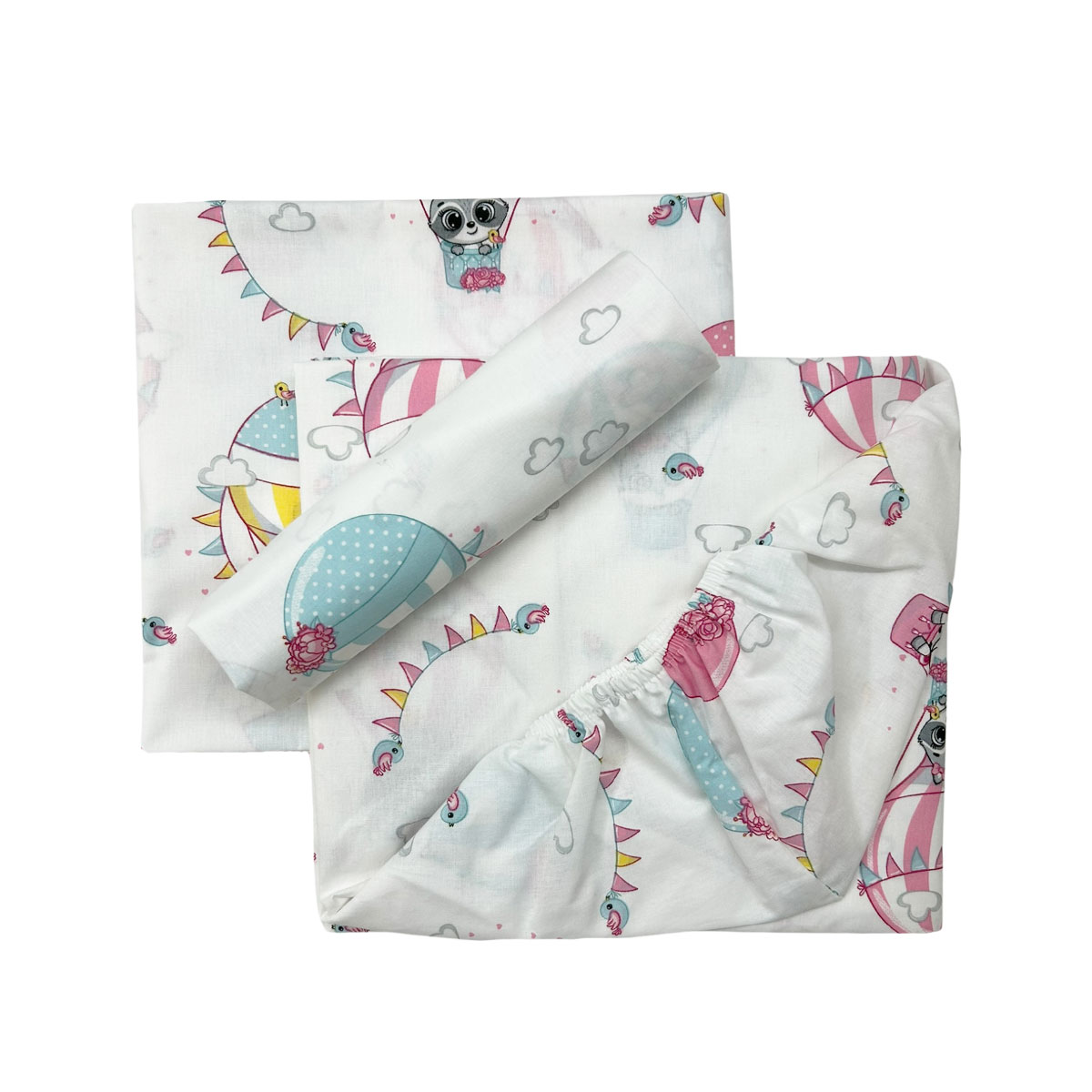 Σεντόνια κούνιας σετ 3τμχ με λάστιχο, Αερόστατο