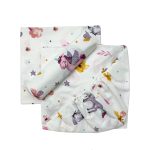 Σεντόνια κούνιας σετ 3τμχ με λάστιχο, Μονόκερος