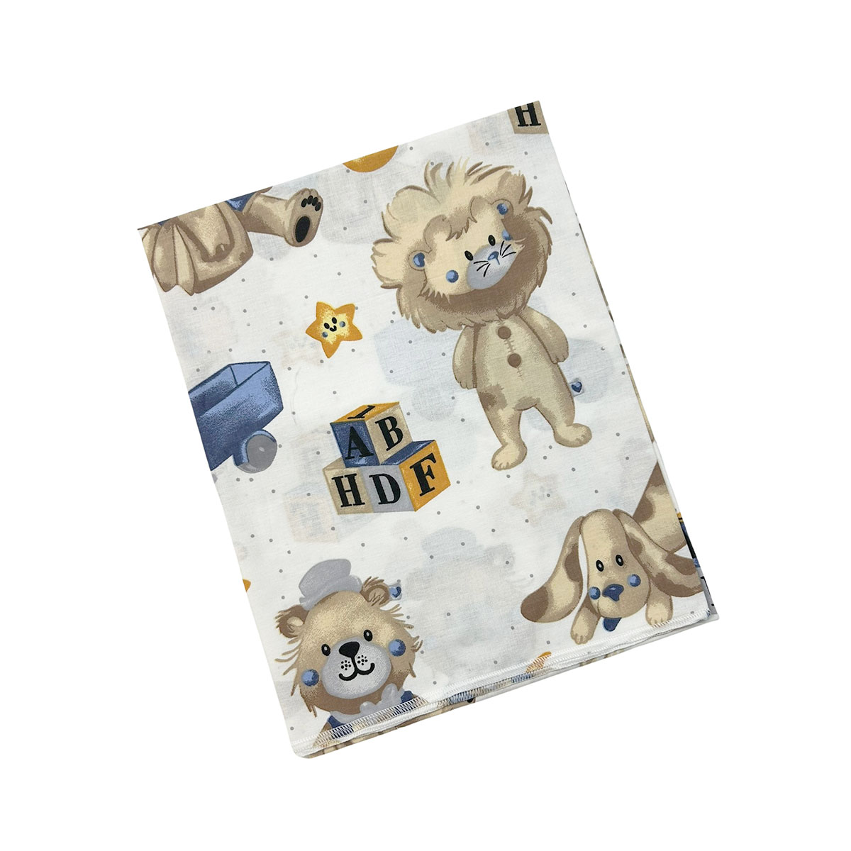 Πάνα χασέ εμπριμέ (80x80) με κοπτοράπτη, Αρκούδος