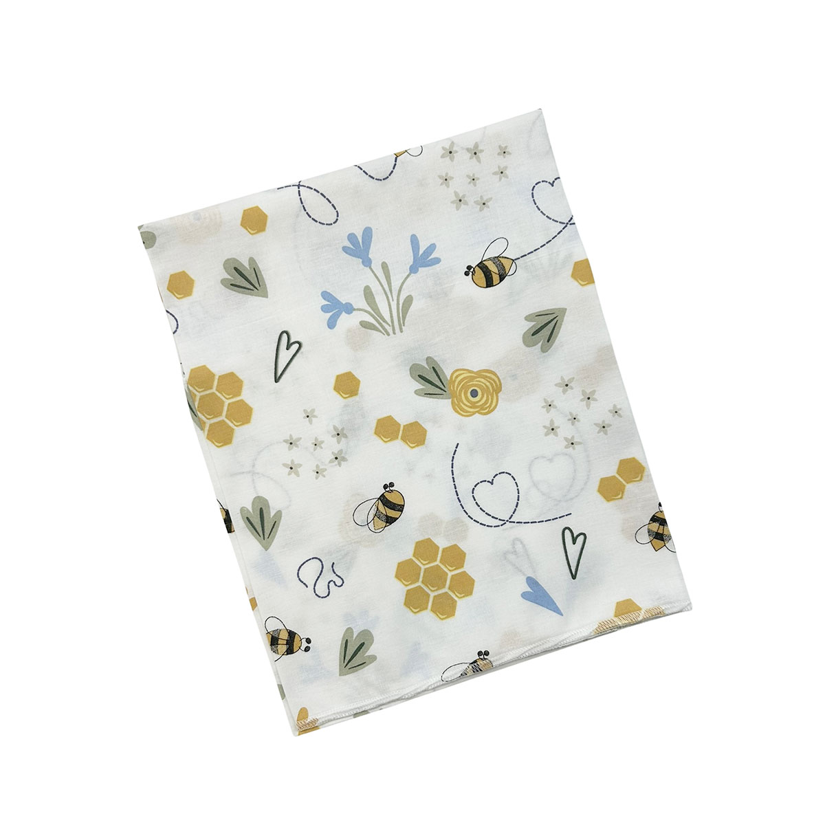 Πάνα χασέ εμπριμέ (80x80) με κοπτοράπτη, Μέλισσες