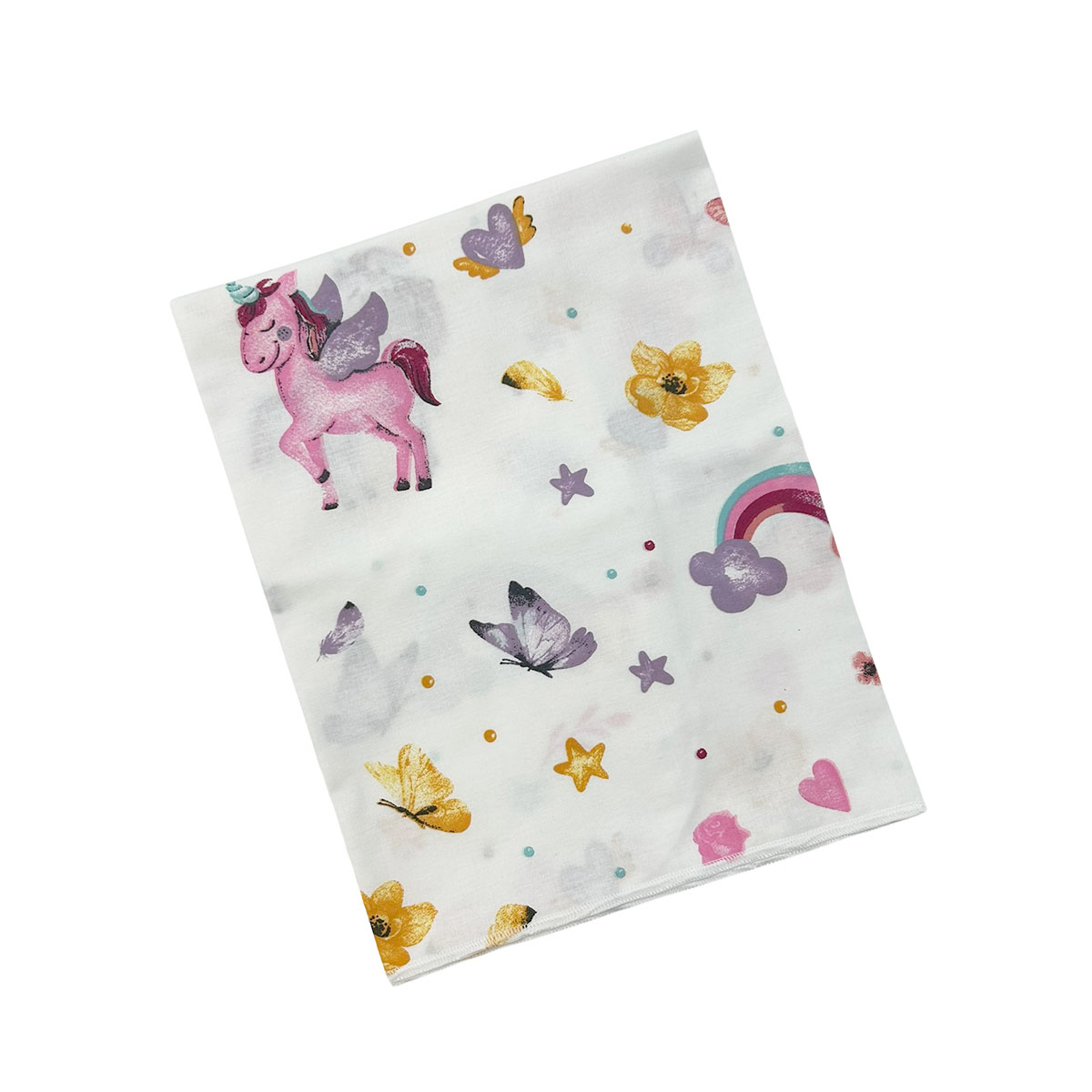 Πάνα χασέ εμπριμέ (80x80) με κοπτοράπτη, Μονόκερος