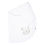 Μπουρνούζι κάπα με ρέλι, αρκουδάκι, λευκό