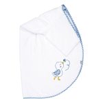 Μπουρνούζι κάπα με ρέλι, παπάκι, σιέλ